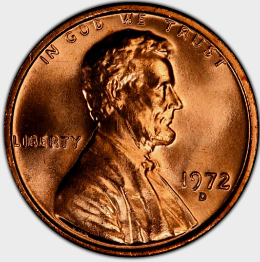 1972 D Lincoln Memorial BU Brilliant Uncirculated 1C From 🔥OBW Bank Roll🔥