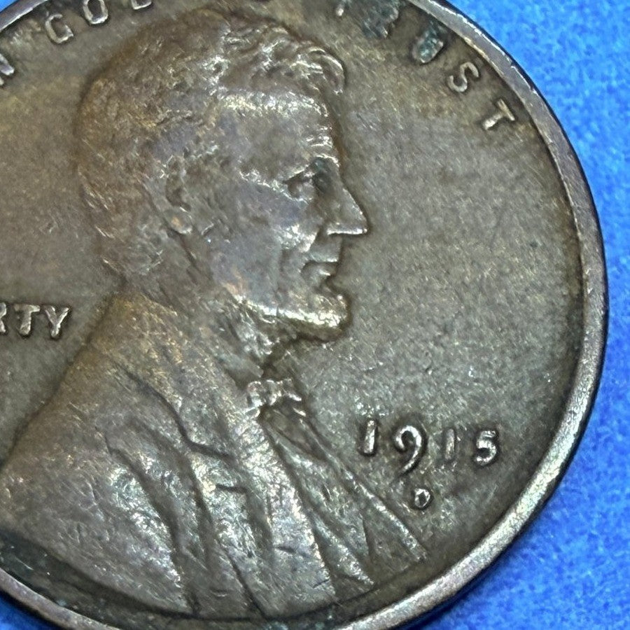 1915-D Lincoln Wheat Cent 1C XF Brown Penny Denver Mint Better Date US Coin