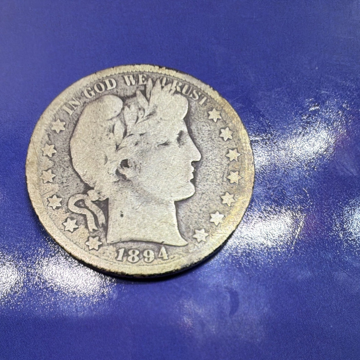 1894-S Barber Half Dollar 50C G Good 90% Silver US Coin San Francisco