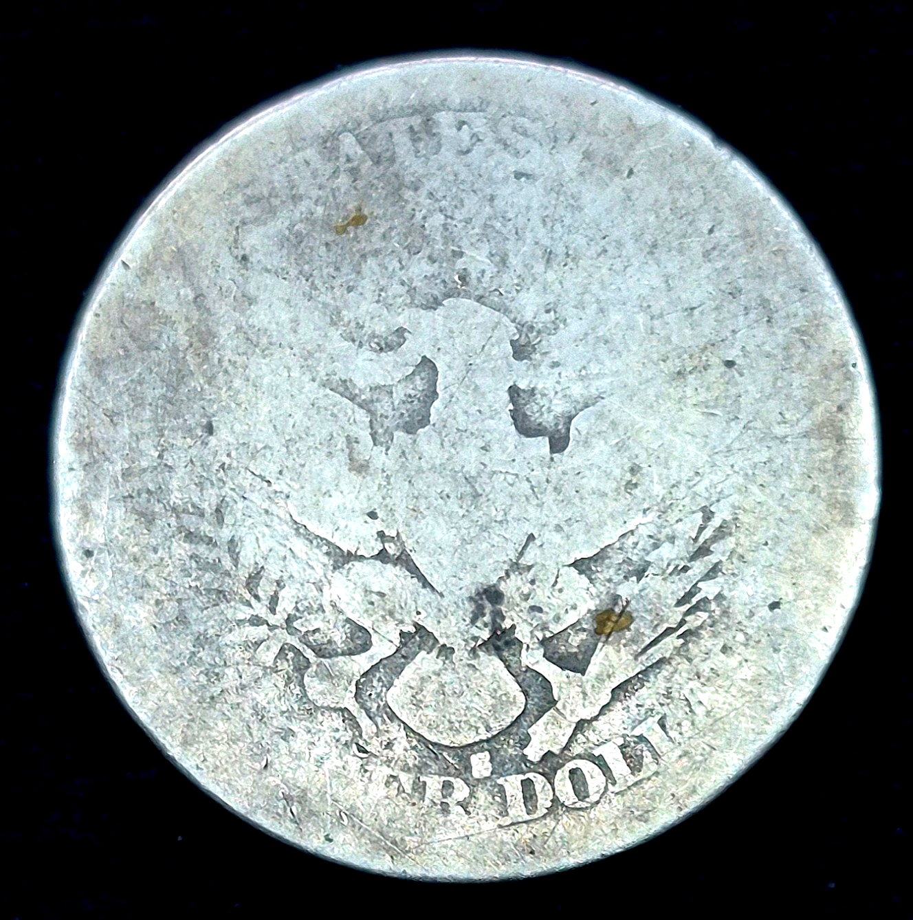 1894-S BARBER Silver Quarter 90% Silver AG Features Scarce Offset Mint Location