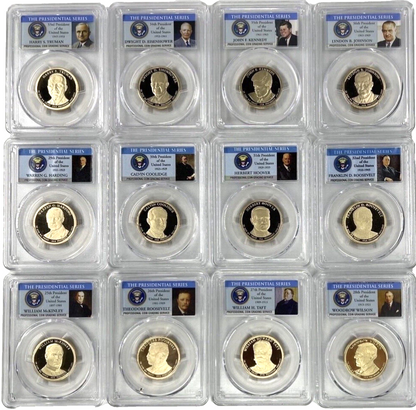 2007-2016 Presidential Dollars PCGS PR69DCAM Complete 39 Proof Coins Set + Case