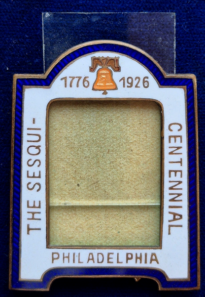 Vintage 1926 Philadelphia Sesqui-Centennial Expo Souvenir Enamel Picture Frame