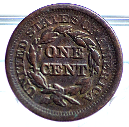 1851 Coronet Large Cent Braided Hair N5 R3 Strong Very Fine Features 1C