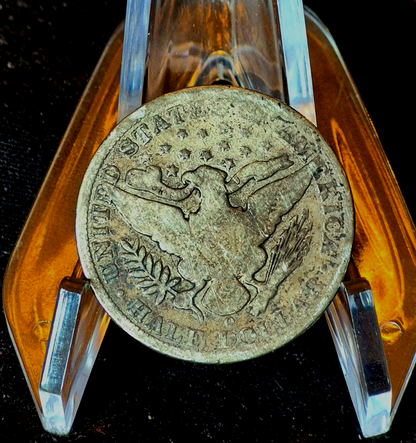 1902 New Orleans Barber Half Dollar 90% Silver 50C Good+ Features Partial Motto