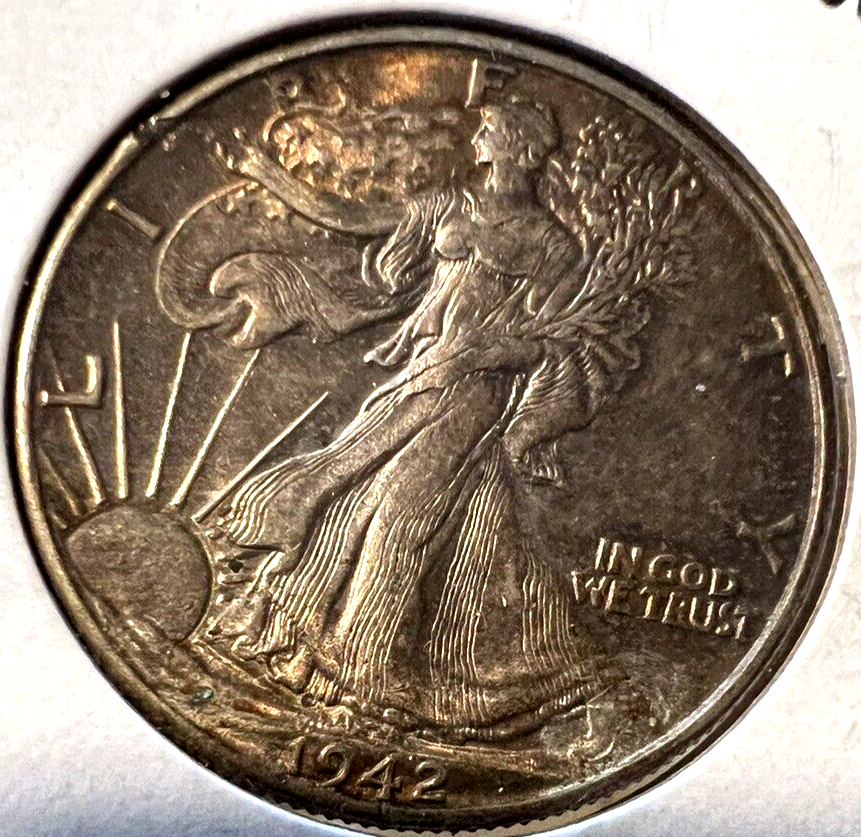 SUPER TONER GEM 1942-P Walking Liberty Half Dollar Strong MS++ Features 50C 90%