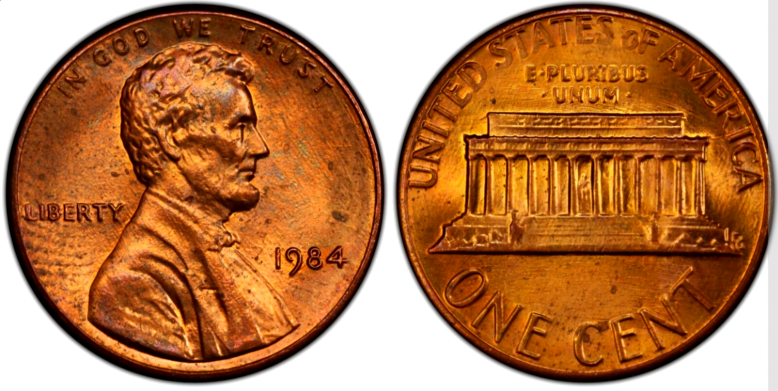 1984 P Lincoln Memorial 🔥OBW Bank Roll🔥BU Brilliant Uncirculated 1C From
