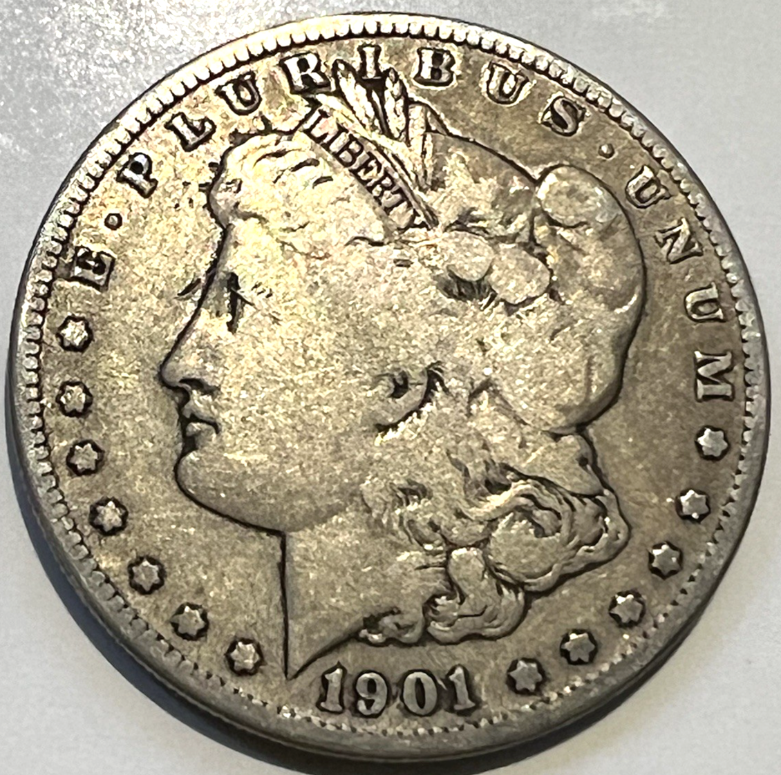 🔥 1901 S Morgan Dollar F Fine 90% Silver $1 US Coin Collectible 100+ Years Old
