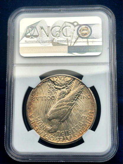 1926 S Silver Peace Dollar $1 Coin San Francisco Mint NGC AU58 Beautiful Toning