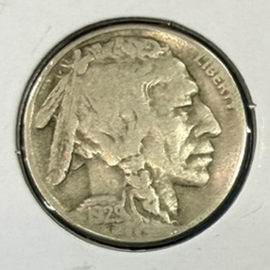 1929-S Buffalo Nickel 5C F Fine Indian Head San Francisco Better Date Coin