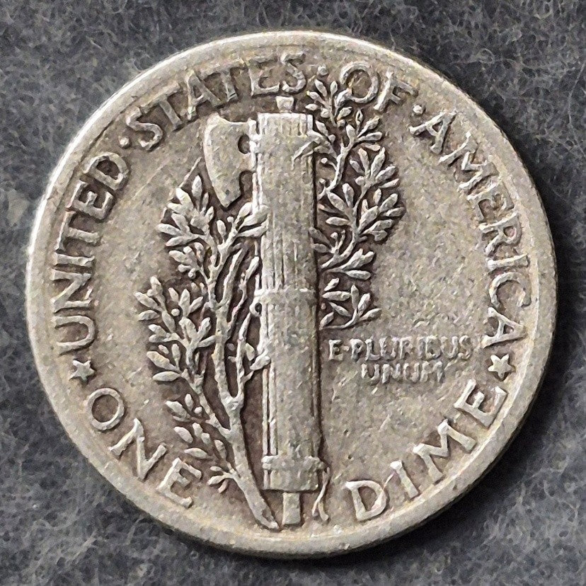 1943 P Mercury Dime 10C 90% Silver Philadelphia WWII Winged Liberty Very Fine