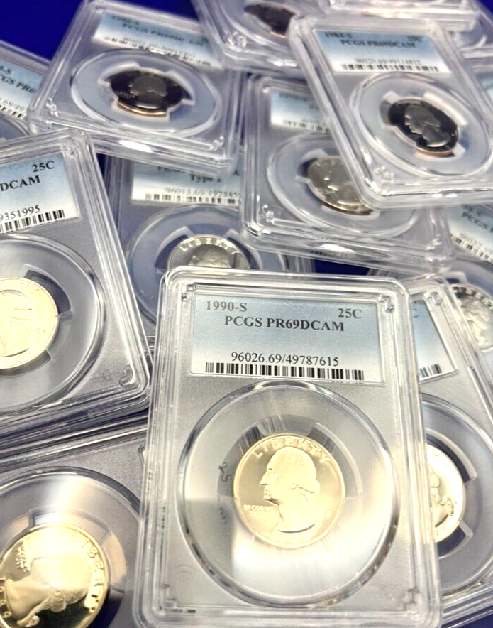 🔥LOT OF 3 - PCGS Graded Washington Quarter PR69DCAM PROOF Coins 🔥