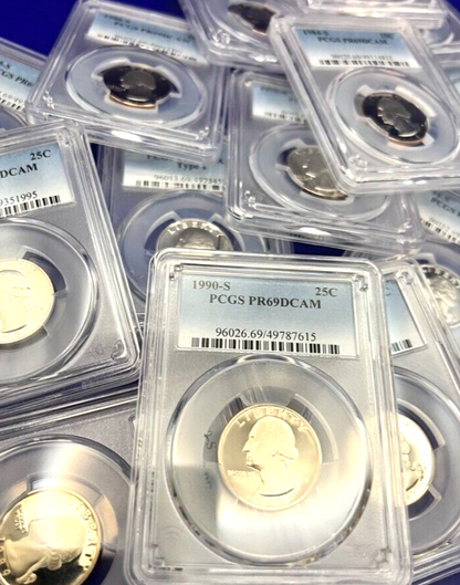 🔥LOT OF 3 - PCGS Graded Washington Quarter PR69DCAM PROOF Coins 🔥