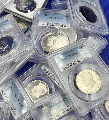 Kennedy Half Dollar PROOF COIN 🎯  PCGS NGC Graded PR69💰 1x 50c Slab LOT  ✅