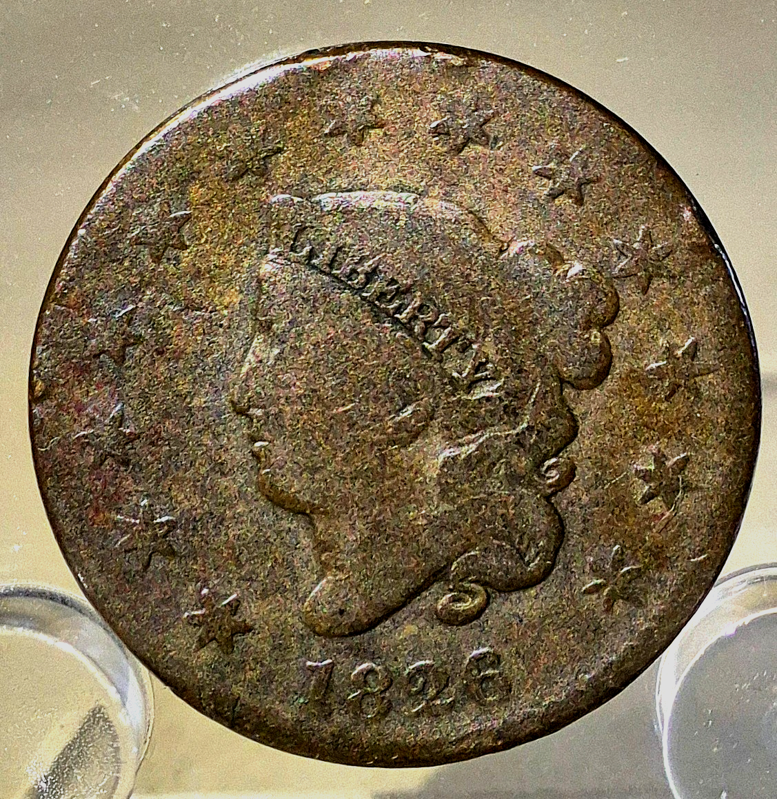 1826 Coronet Head Large Cent Normal Date 1C VG Features N9 R3 Better Date