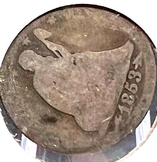 1853-P Seated Liberty 90% Silver Quarter ARROWS ONLY Album Filler 25c Coin
