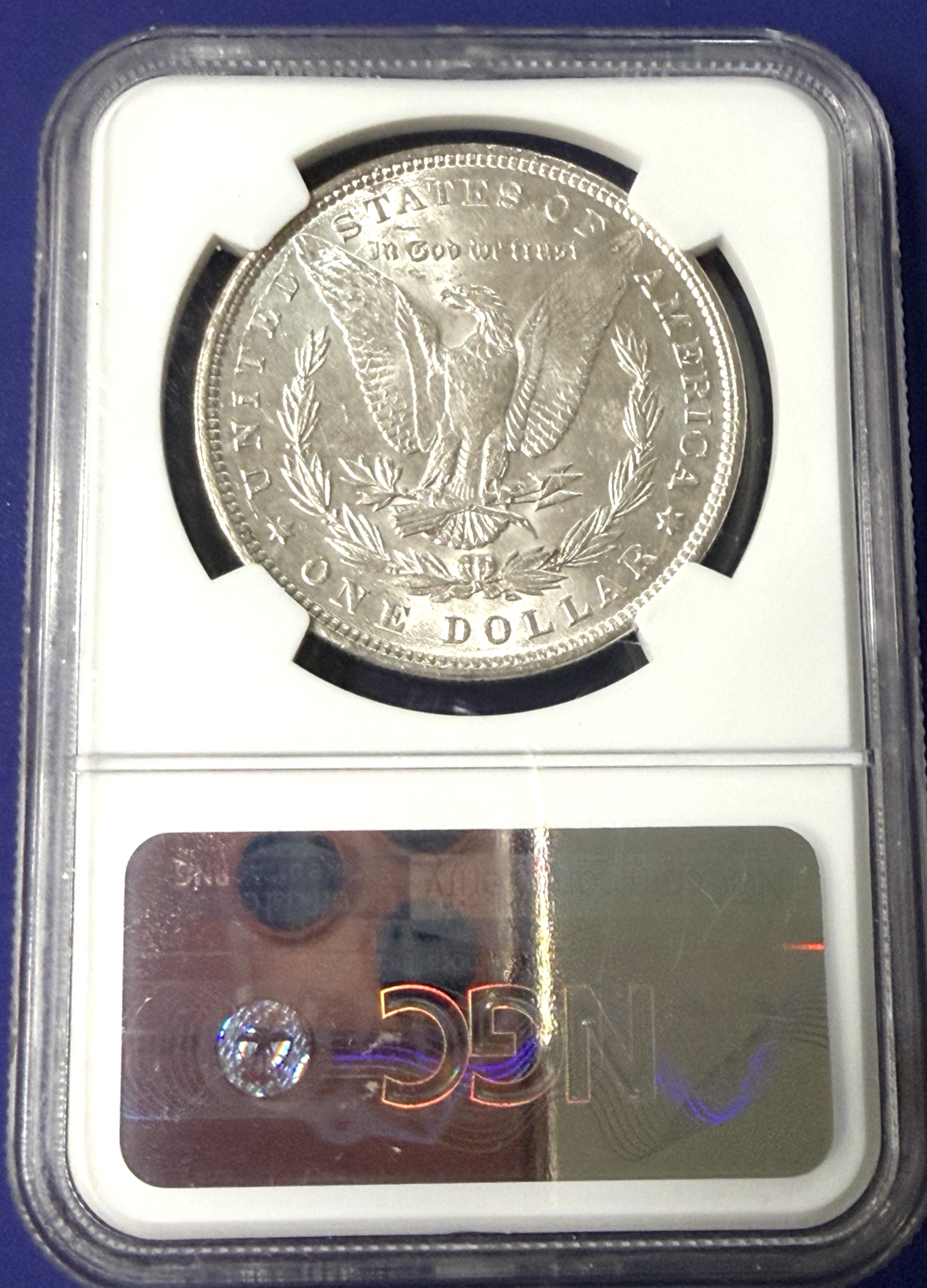 1887 Morgan 90% Silver $1 Dollar NGC Graded MS 61 Bright White Coin