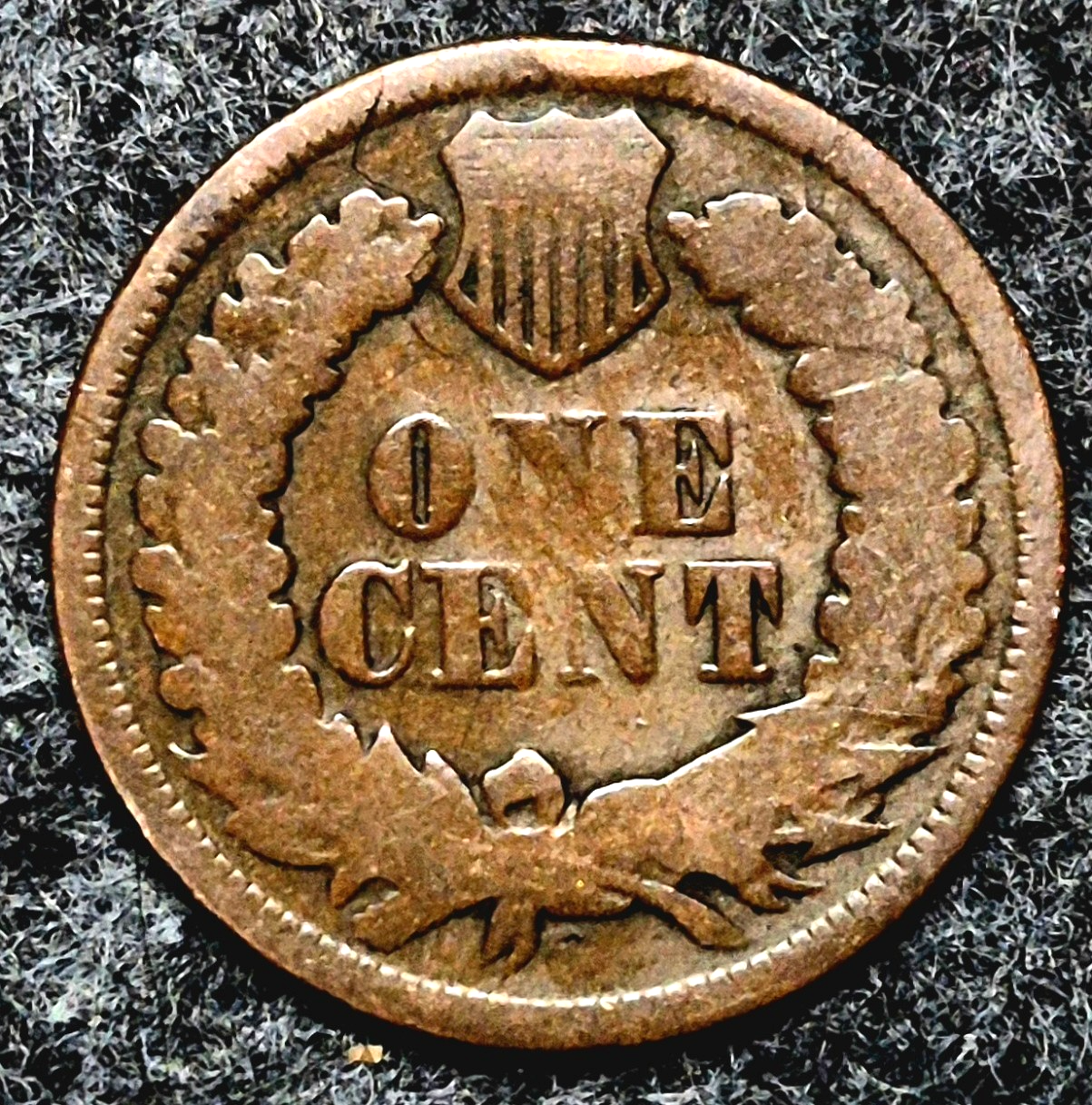 1867 Indian Head Cent Penny AG or Less Features, Hole Filler, Coin Pictured 1C