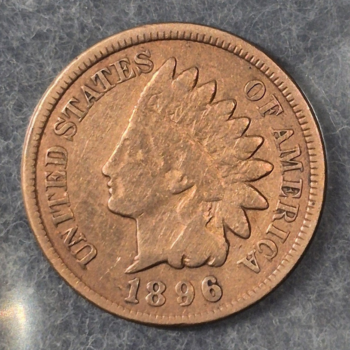 1896 Indian Head Cent Penny 1C VG Very Good Bronze 130 Year Old Antique US Coin