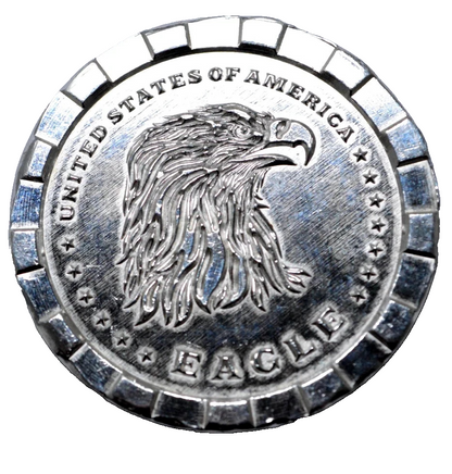 1 Oz 999 Silver Round United States of America EAGLE   LOVE, PEACE & HAYLEYBUG