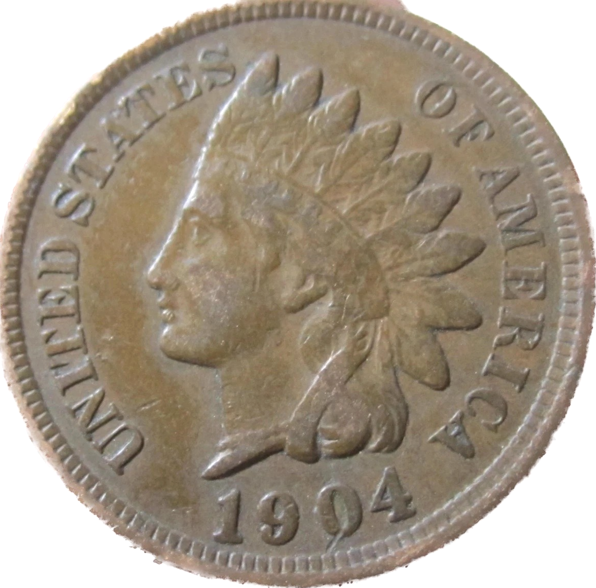 1904 Indian Head Penny Fine - Very Fine Condition (F-VF) Very Sharp Strike Coins