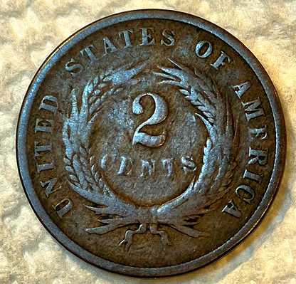 1864 2 Cent Piece - G+ Features - Civil War - 1st With Motto "In God We Trust"