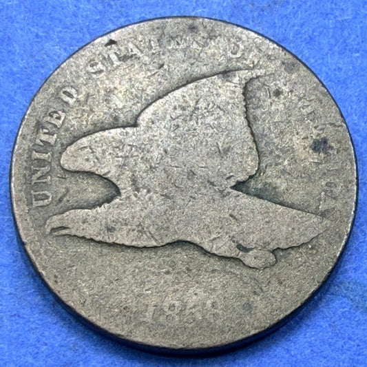 1858 Flying Eagle Cent 1C AG About Good Copper-Nickel Small Cent Type Coin