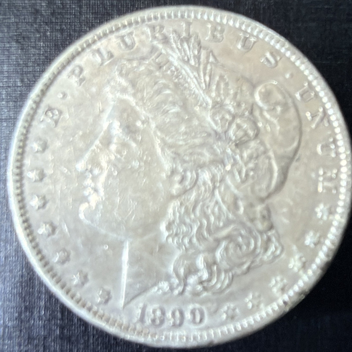 1890 Morgan Silver Dollar $1 AU About Uncirculated 90% Silver Philadelphia Mint