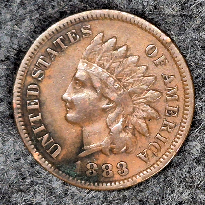 1883 Indian Head Cent Penny VF+ Features Full Liberty, Receive Coin Pictured 1C