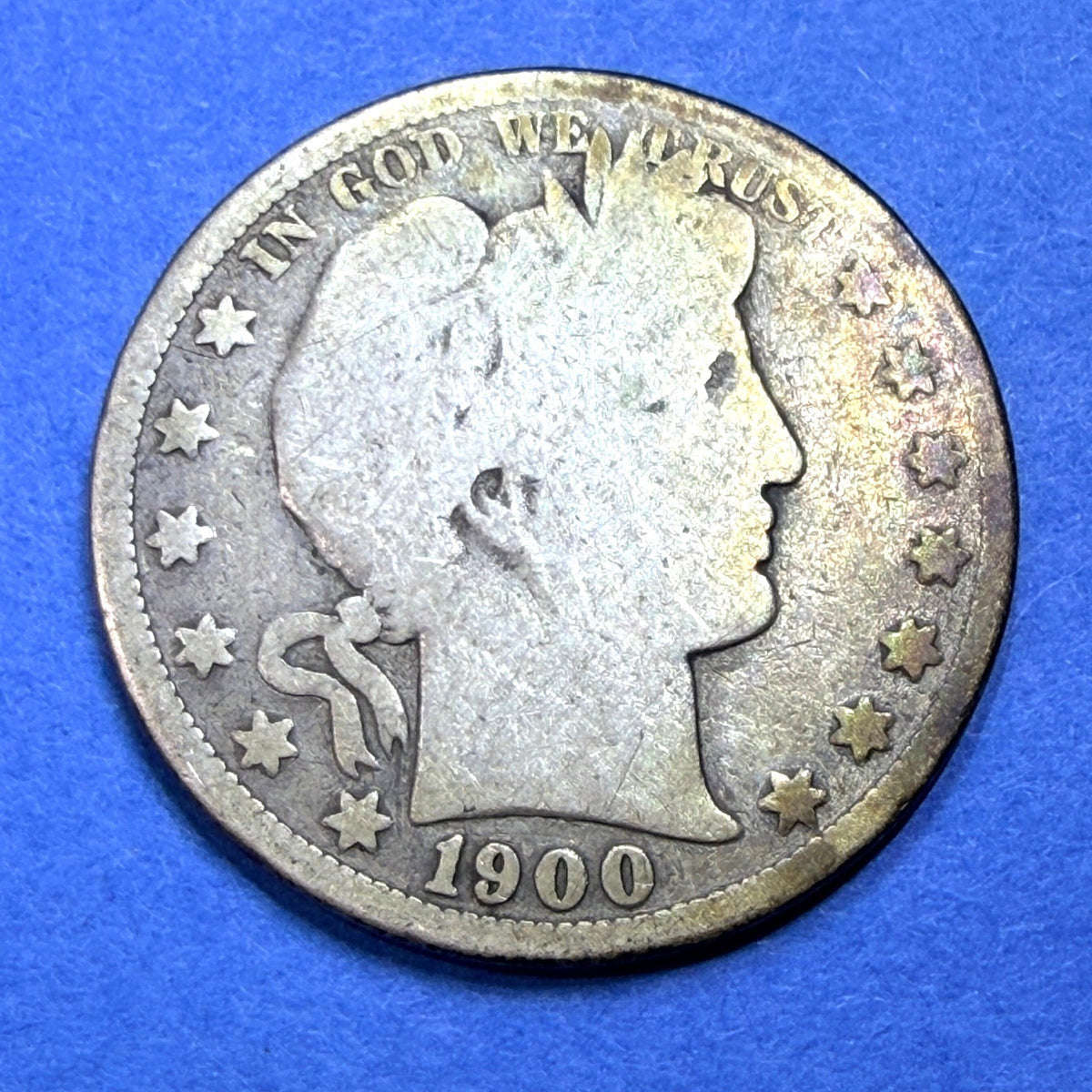 1900 Barber Half Dollar 50C G Good 90% Silver Philadelphia Liberty Head US Coin