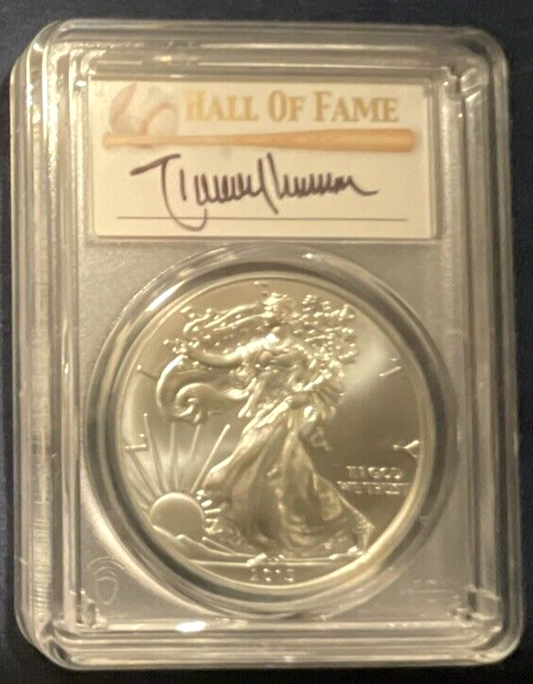 ⚾️ RANDY JOHNSON 2015 Silver Eagle Dollar PCGS MS69 Baseball Hall of Fame AUTO🔥