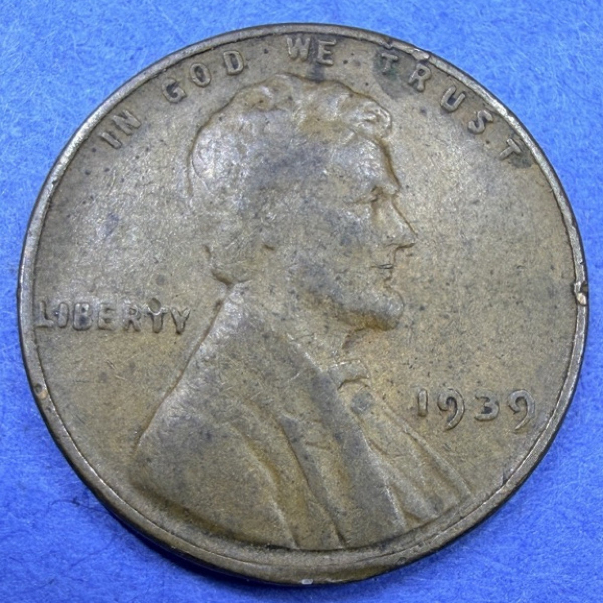 1939 Lincoln Wheat Cent 1C G Good Philadelphia Mint Brown Penny Old US Coin