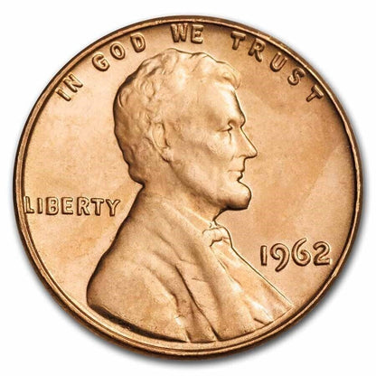 1962 P "BU" Lincoln Memorial Cent 1c BRILLIANT UNCIRCULATED From OBW Roll
