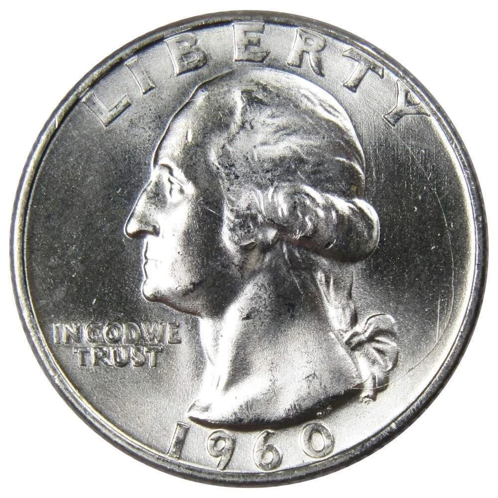 $1 Face - Brilliant Uncirculated 90% SILVER Washington Quarters Random Date