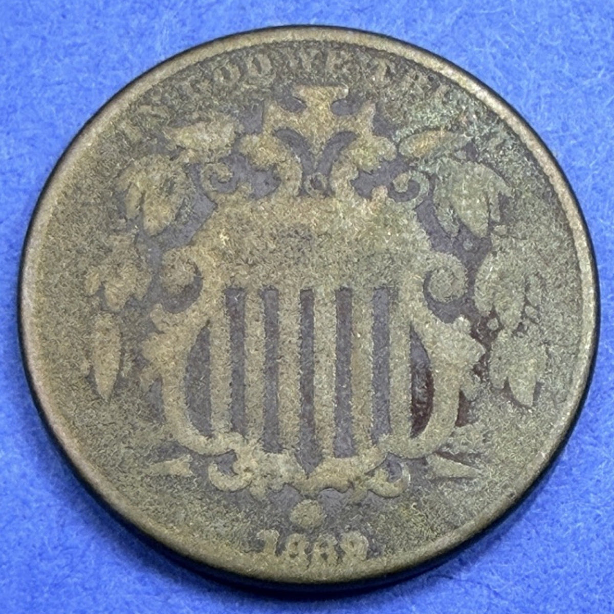 1869 Shield Nickel 5C G Good No Rays 19th Century Type Coin Antique US Nickel