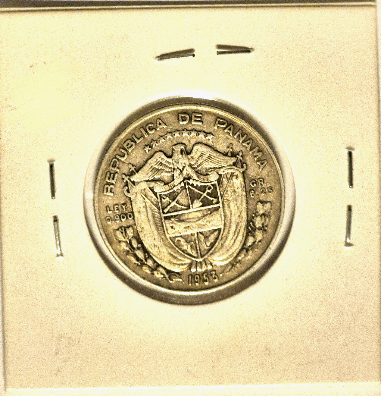 Panama 1953 1/4 Balboa Crisp AU Features 90% Silver Very Rare Low Mintage