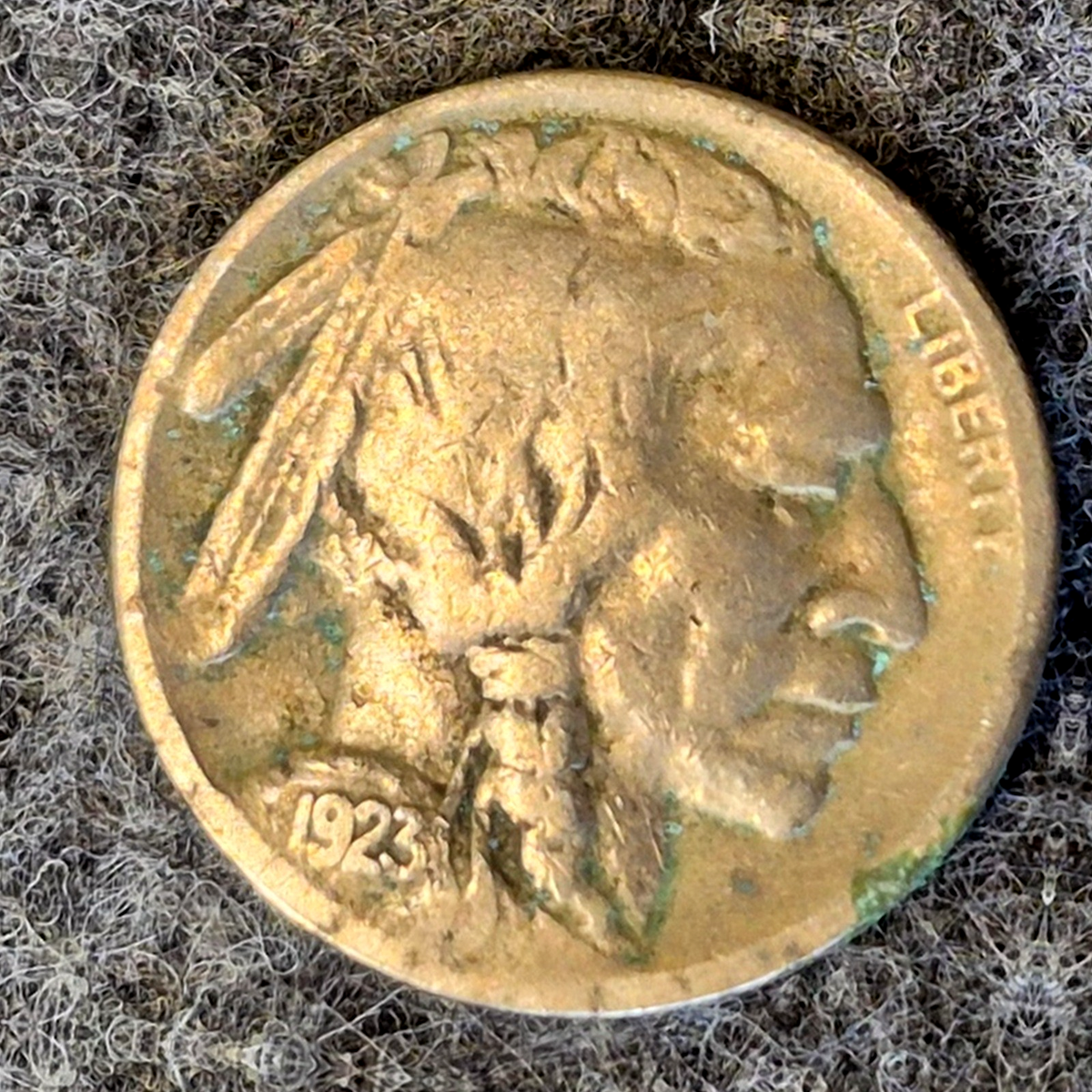 1923-S Buffalo Nickel VF Very Fine Semi-Key Date San Francisco Mint 5C Raw