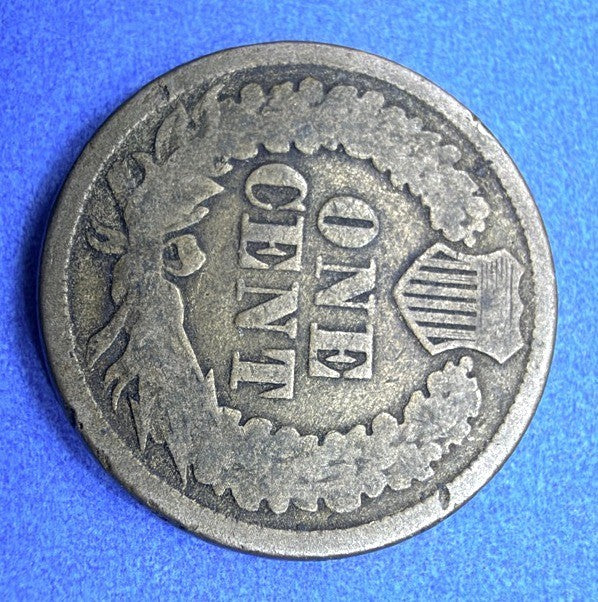 1861 Indian Head Cent Copper Nickel Civil War Semi Key Date VG Sharp Feathers CN
