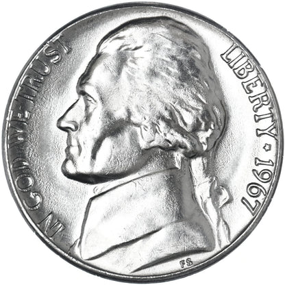✅ 1967 P Jefferson Nickel - GEM BU - Uncirculated Coins - ⭐️  REDUCED SHIPPING !