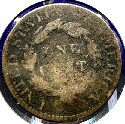 1825 Coronet Matron Head Large Cent Copper Penny ROTATED DIE 1c Collectible Coin