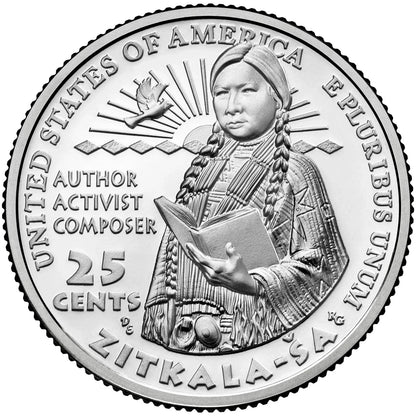 2024-S Zitkala-Sa American Women Quarters Uncirculated Coin From US Mint Roll