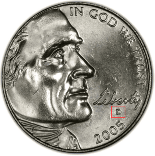 ⭐️ 2005-D Jefferson Buffalo Nickel Westward Journey BU Coin From U.S. Mint Roll
