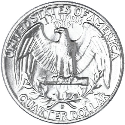 ⭐️ 1957 D Washington Quarter 90% Silver GEM BU ⭐️ Beauty US Coin from OBW Roll