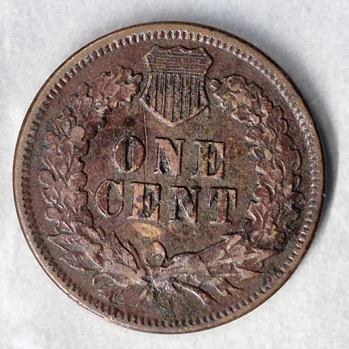 1876 Indian Head Cent Penny 1C VF Very Fine Semi Key Date Low Mintage Bronze