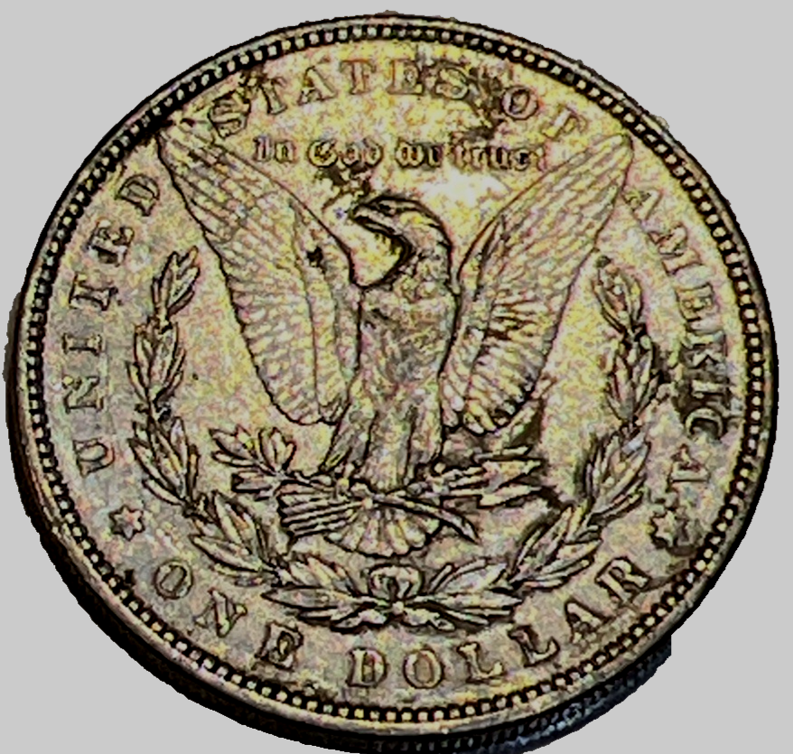 AU/BU 1897 Morgan 90% Silver Dollar Salmon Color Tone Strong Features & Feathers