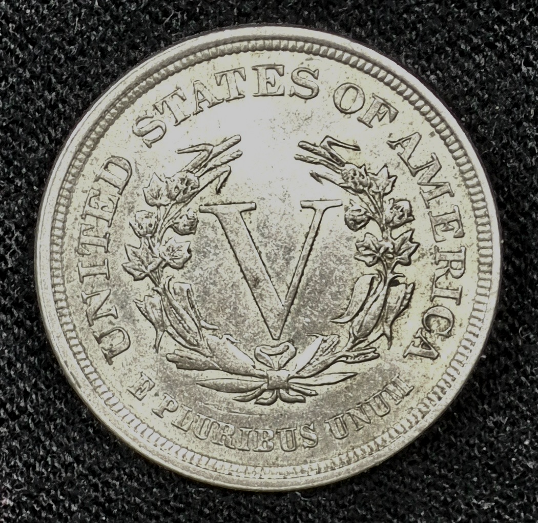 1883 V Nickel NO CENT First Yr of Issue MS+ Features Very Rare Rev Die Crack