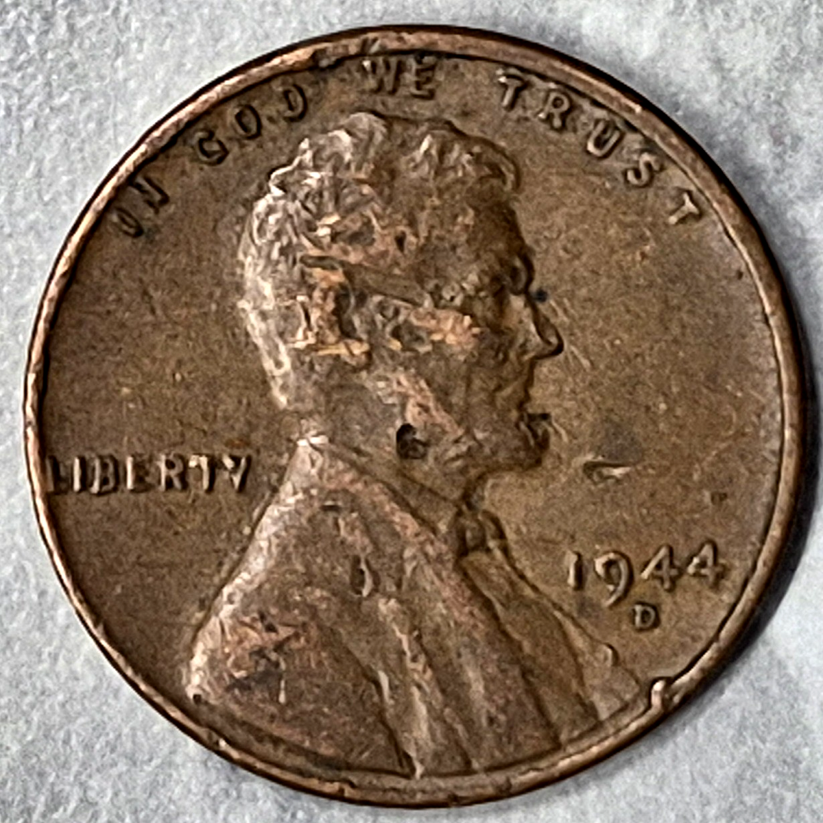1944-D Lincoln Wheat Cent Denver Mint WWII Shell Case Wheat Penny Very Fine VF