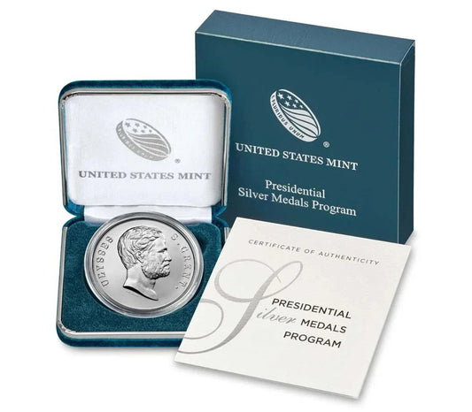 1 oz .999 SILVER U.S. Presidential Medal Ulysses Grant  Original Packaging +COA