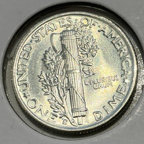 1942 S Mercury SILVER Dime MS Features FB Quality Full Bands San Francisco 10c