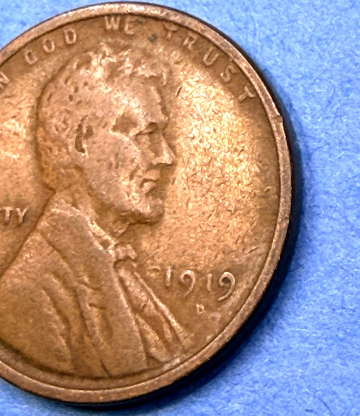 1919-D Lincoln Wheat Cent 1C VF Very Fine Denver Mint WWI Era Bronze Penny Coin