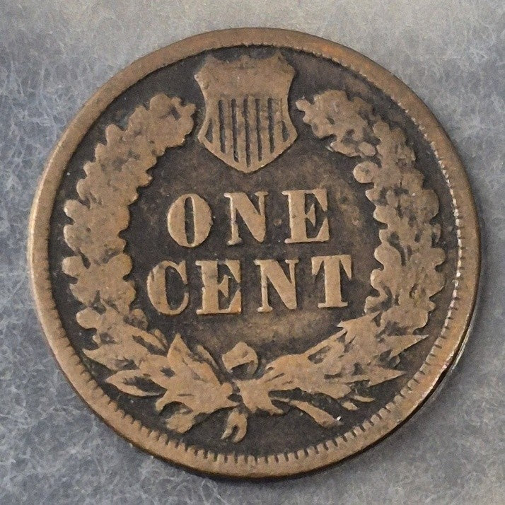 1895 Indian Head Cent Penny 1C Good Full Rims Bold Date Bronze 19th Century